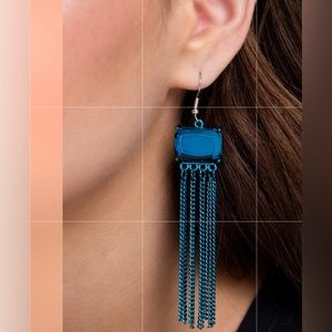 Blue Chrome Earrings
